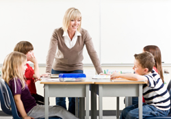 Teacher Working with Students